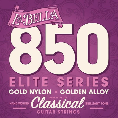 850 Elite Klasik Gitar Teli Seti (Orta Seviye - Elite Series) | Geleneksel Naylon Tizler, Gümüş Kaplama Baslar,
