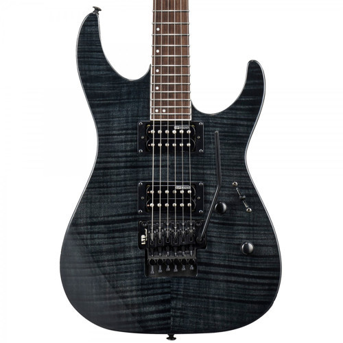 LM200FMSTBLK M-200FM Flame Black Elektro Gitar | Superstrat Gövde Sabit Köprü
