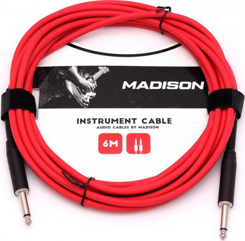 MIC002-6M-RD Gitar Kablosu (6m Kırmızı) | Yüksek Görünürlük Esnek Yapı