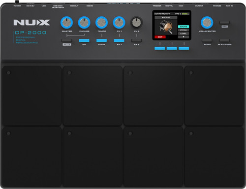 DP-2000 Pad Elektronik Perküsyon (Profesyonel - Sampling Pad) | 8 Adet Hıza Duyarlı Vuruş Pedi, USB Üzerinden Sample