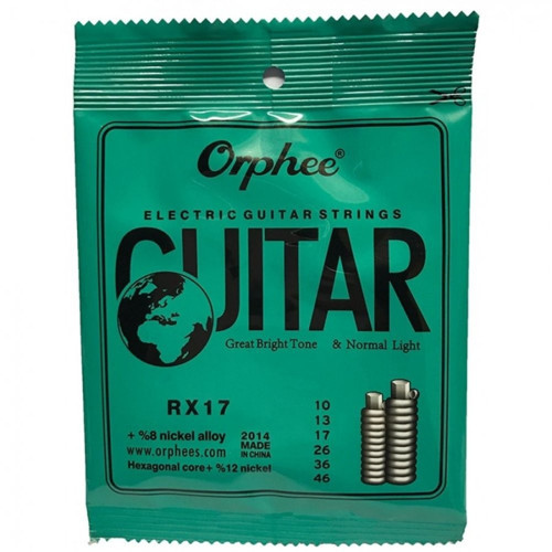 RX17 Elektro Gitar Teli Seti (Orta Seviye - Nikel Seri) | Nikel Alaşım Kaplama, Yüksek Karbonlu Çelik Çekirdek, E