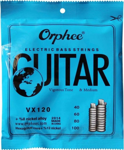 VX120 Bas Gitar Teli Seti (Orta Seviye - Nikel Kaplama) | Çelik Çekirdek, Güçlü Bas Frekansları, Korozyona Dayanı