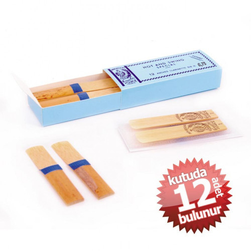 SWİNG1075 Hot Swing Mavi Kuşak Sol (G) Klarnet Kamışı No: 0.75 (Profesyonel) - Tekli Paket | El Yapımı Fransız B