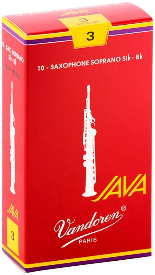 SR303R Java Red Cut Soprano Saksafon Kamışı No: 3.0 (Profesyonel/Caz) - 10'lu Kutu | Soprano İçin Canlı ve Mode