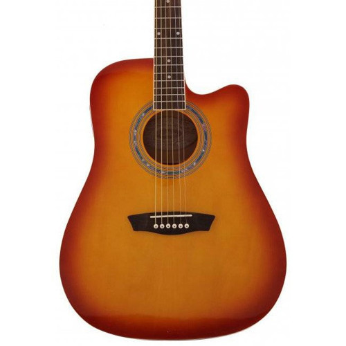 WA90CETS Elektro Akustik Gitar - Tobacco Sunburst (Orta Seviye - Cutaway) | Dahili Barcus Berry EQ4T Preamp ve