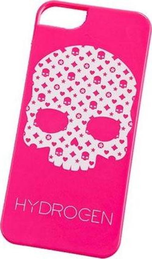 iPhone SE/5S/5 ile Uyumlu Kılıf Beyaz Kuru Kafa Görünümlü Pembe Kılıf Model 20