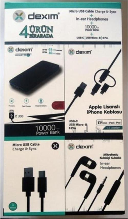 Powerbank Kulaklık Kablo Set