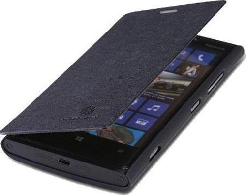 Lumia 920 ile Uyumlu Yana Açılan Kapaklı Kılıf Siyah Renk