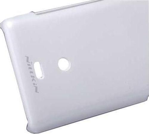 Xperia T LT30p ile Uyumlu Parlak Sert Kauçuk Kılıf Beyaz