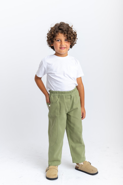 Gabardin Pantolon 2-7 Yaş Olive