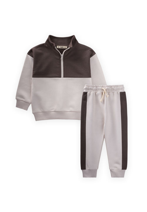 Sweatshirt Takım 2-10 Yaş Kahverengi