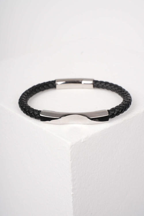 GRAVE SILVER DERİ BİLEKLİK