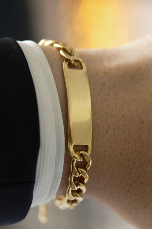 Personal Touch Chain Gold Çelik Bileklik