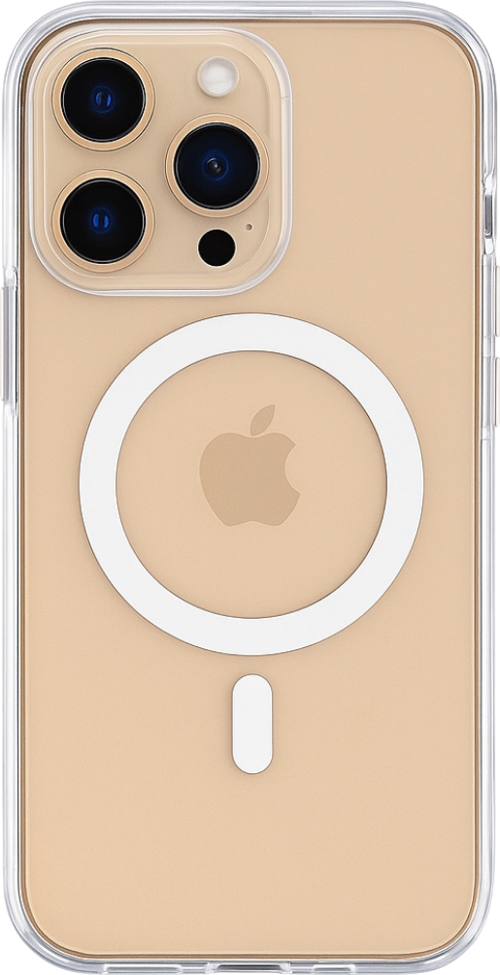 Onyx Iphone 16 Pro Max Beyaz Kılıf Manyetik Özellikli Şeffaf Sert Pc Embos Kılıf+Kamera Koruyucu