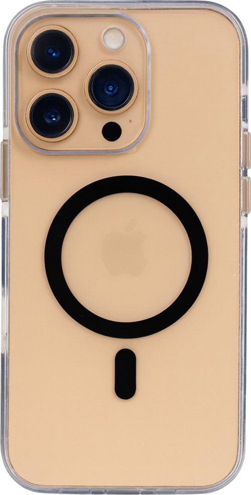 Onyx Iphone 16 Pro Max Siyah Kılıf Manyetik Özellikli Şeffaf Sert Pc Embos Kılıf+Kamera Koruyucu