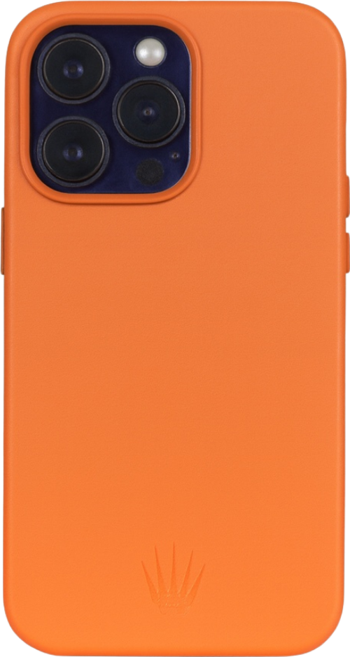 Triton Iphone 14 Pro Max Turuncu Kılıf Manyetik Özellikli Deri Kılıf