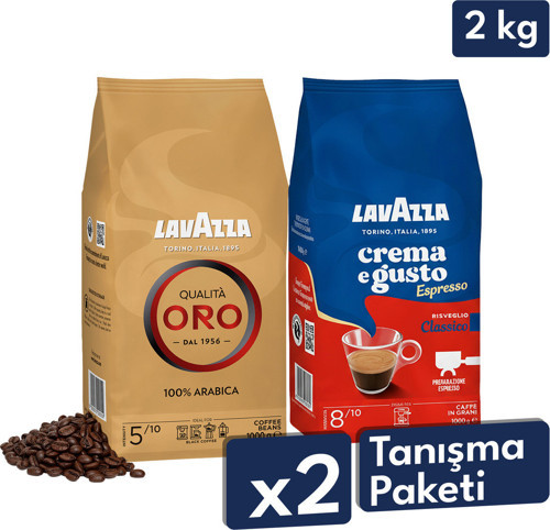 Qualita Oro, Cream E Gusto Çekirdek Kahve 1 Kg | 2'Li Paket
