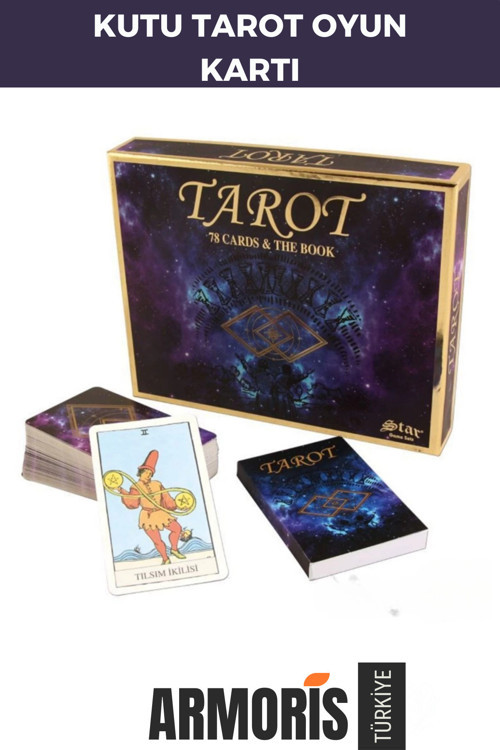 Yeni Seri 78 Kartlı Kartların Üzerindeki Tanımların Açıklaması Taslama Kutu Tarot Oyun Kartı