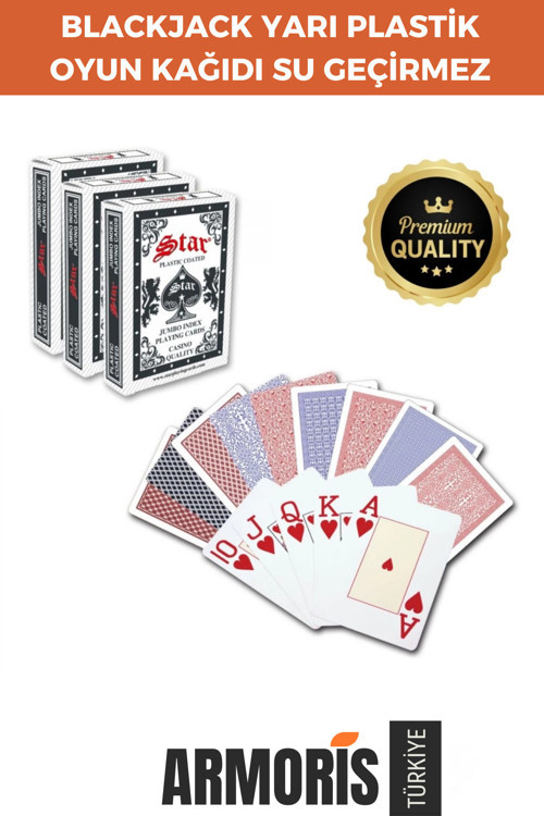 Yeni Seri Su Geçirmez Texas Holden Casino 21 İskambil Blackjack Yarı Plastik Oyun Kağıdı
