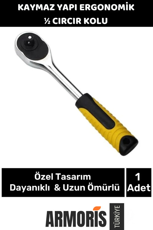 Yeni Sezon Ayarlanabilir Dayanıklı Paslanmaya Karşı Koruma Ergonomik Kaymaz Yapı 1/2 Cırcır Kolu
