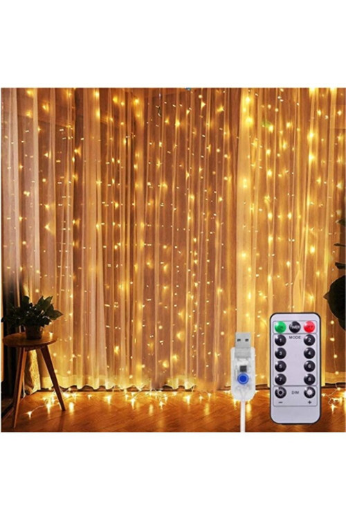 Perde Süsleme Ledi Perde Peri Led 3m X 1m (300CM X 100 CM) 100 Adet Gün Işığı Led