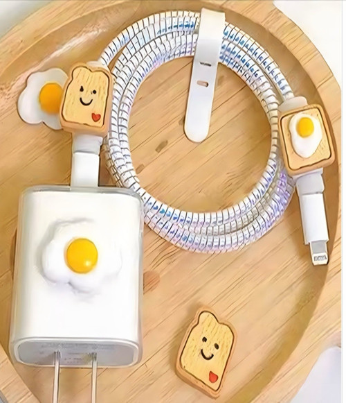 iPhone 18W/20W Uyumlu Şarj Kılıfı, Şarj Kablosu Örme Aparatı, Toparlayıcı Omlet, Kablo Koruyucu Aparatı