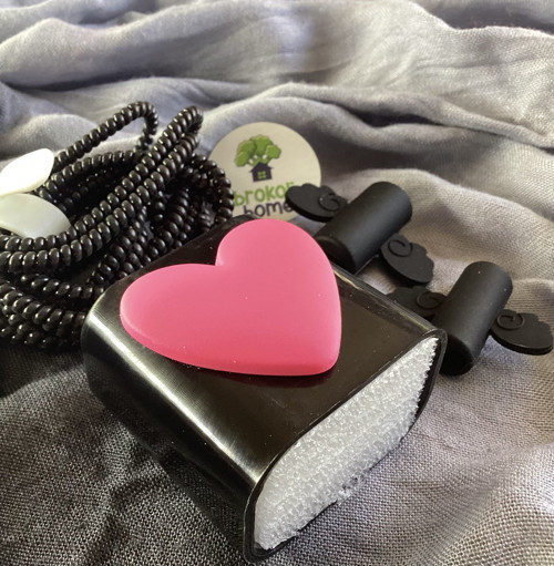 iPhone 18W/20W Pembe Kalp Uyumlu Şarj Kılıfı, Şarj Kablosu Örme Aparatı, Kablo Koruyucu Aparatı,Si