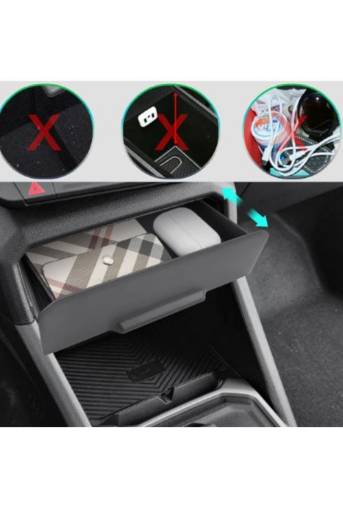 Yeni Renault Duster 3 2024 2025 Orta Konsol Saklama Kutusu Sürgülü Çekmece,