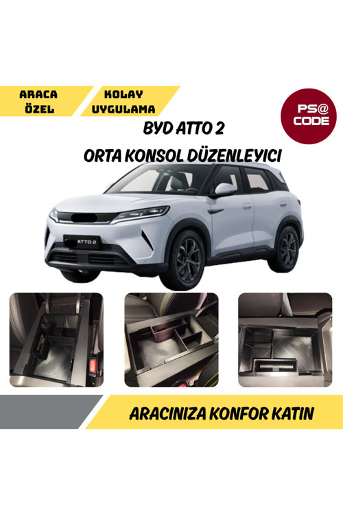 Byd Atto 2 Orta Kolçak Saklama Kutusu-Organizer