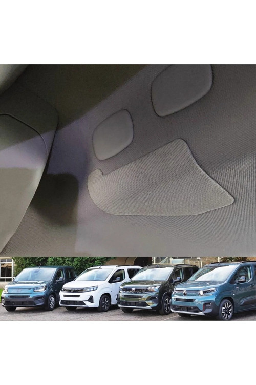 Rifter-Berlingo-Proace-Doblo-Opel Cam Tavanlı Ara Bölme Demiri Kapakları Tavan Kumaşı Kaplı