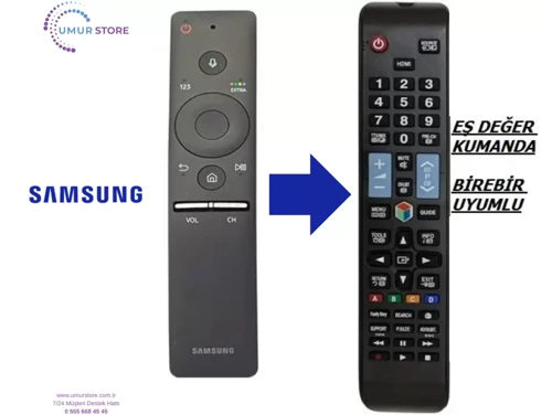 Samsung İle Uyumlu 50NU7400 TV Yedek Kumandası