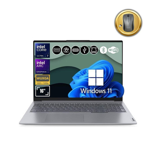 Thinkbook 21MS008RTR Atl115 Ultra7-155H 16GB Ram 1TB SSD Arc Graphics 16" W11Pro Notebook+Mouse