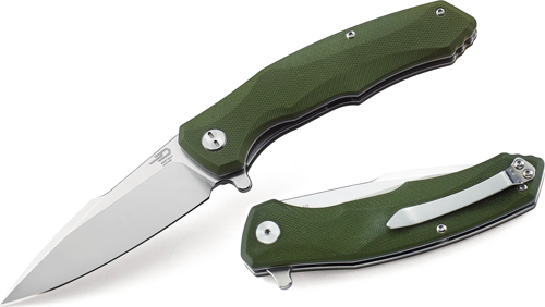 BESTECH WARWOLF BG04B Ordu Yeşili G10 Sap D2 Çelik Çakı