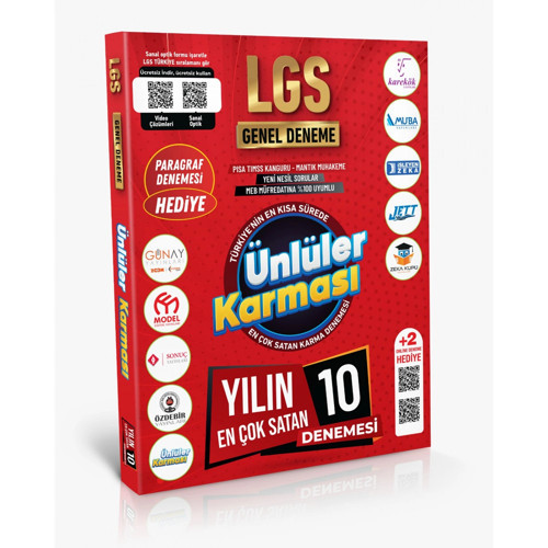 Ünlüler Yayınları 8. Sınıf Lgs Ünlüler Karması 10'lu Deneme Yeni