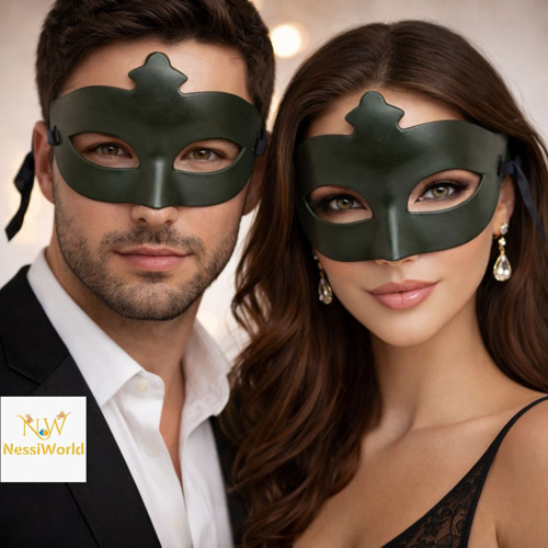 popüler Yeşil Gizemli Masquerade Maskesi 2026
