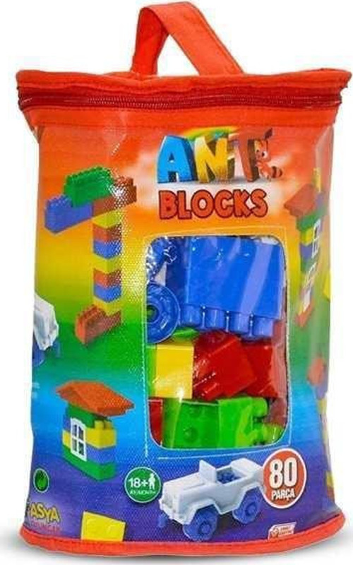 Oyuncak Ant Çantalı Blocks Lego 80 Parça Ant-081