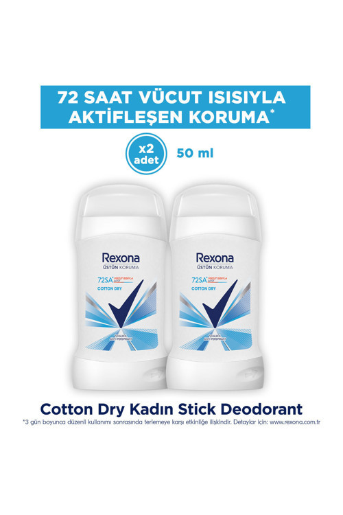 Üstün Koruma Kadın Stick Deodorant Cotton Dry 50 Ml X2