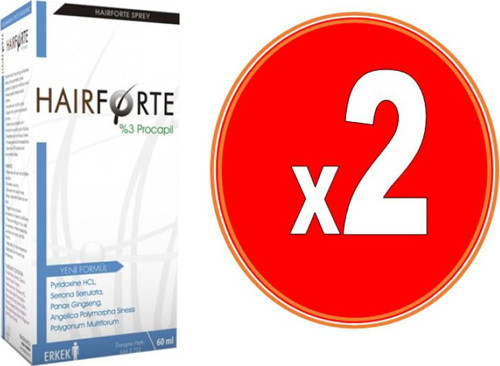 Hairforte Erkek Sprey 60 Ml - 2 Adet
