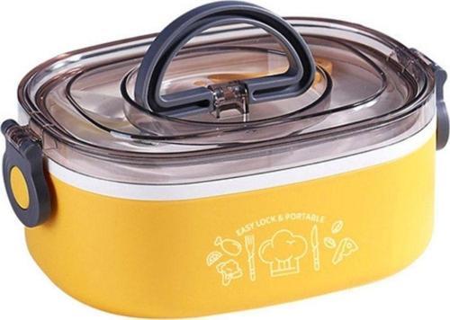 Bento 600ml Lunchbox Yeni Koleksiyon Tekli Çelik Sefer Tası Yemek Kutusu