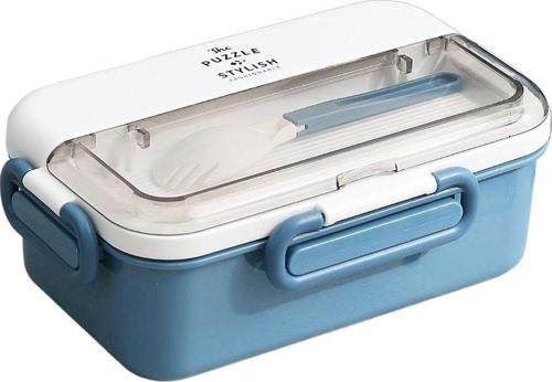 Bento 900ml Lunchbox Yeni Koleksiyon 1 Katlı 3 Bölmeli Çelik Sefer Tası Yemek Kutusu