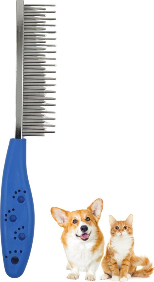 Tüy Açıcı Kedi Köpek Tarağı Tek Taraflı Metal Dişli Evcil Hayvan Bakım Fırçası