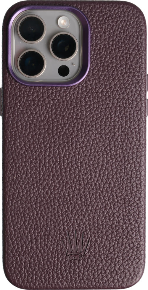 ArmorCase Iphone 15 Pro Max mor Kılıf Manyetik Özellikli Deri Kılıf