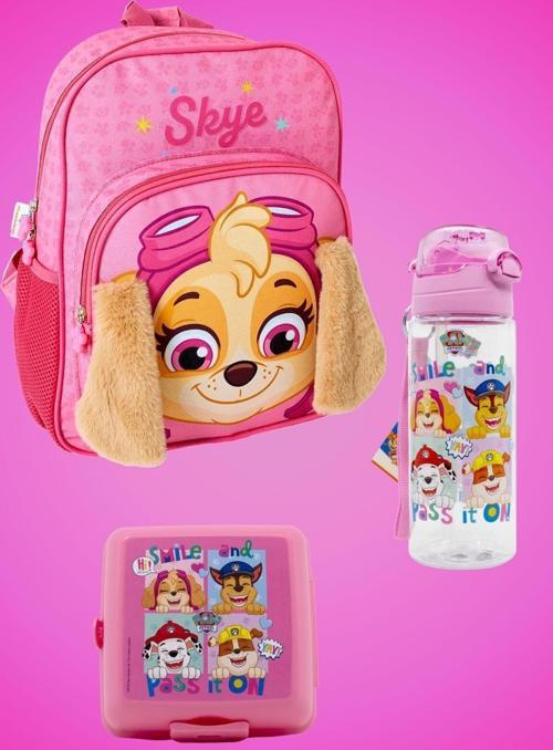 PawPatrol Anaokulu Okul Çantası + Beslenme Kabı+Matara 500ml