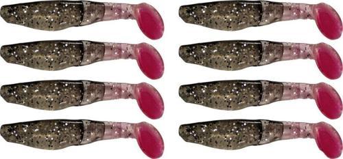 Simli Silikon Sahte Balık, Balık Yemi 8 Cm 8'Li Paket