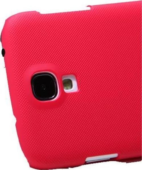 i9500 Galaxy S4 ile Uyumlu Sert Kauçuk Kılıf Kırmızı