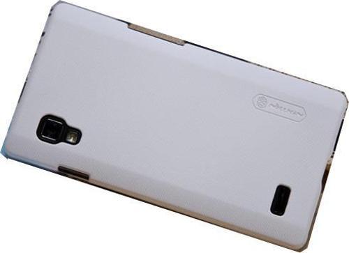 Optimus L9 ile Uyumlu Sert Kauçuk Kılıf Beyaz