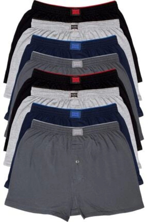Erkek Düz Penye Boxer 6 Adet