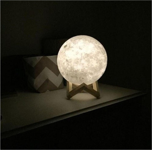ELBA 3d Standlı Ay Gece Lambası (36 Cm Çap)
