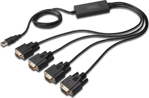 USB 2.0 &lt;-&gt; 4 x RS232 (Seri) Çevirici Kablosu, 1.5 metre