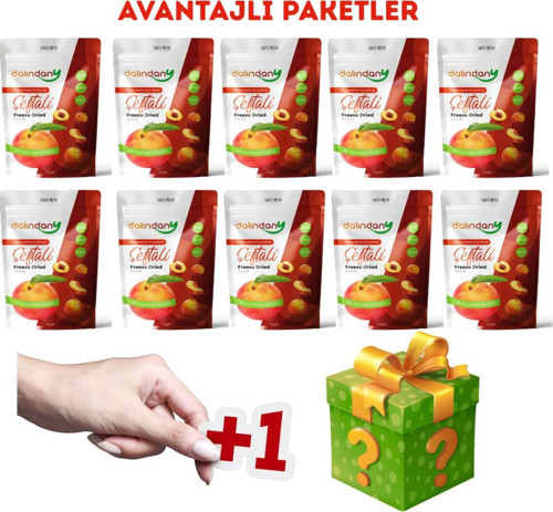 Dalindany Dondurularak Kurutulmuş Meyve 10'Lu Şeftali Paketi